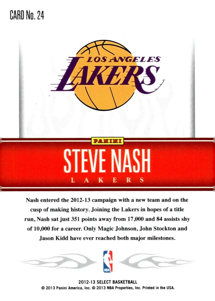 2012-13 Select White Hot Stars #24 Steve Nash - Image 2 of 2