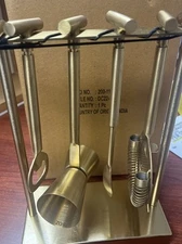 Threshold Metal Bar Tool Set with Stand Gold Color