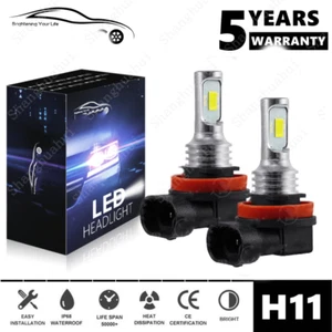 H11 LED Kit d'ampoules Super Bright 8000K blanc 330000LM HIGH/LOW BEAM