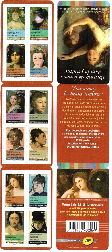 france.carnet bc674 de 2012.portraits de femmes.neuf non plié. - Photo 1/1