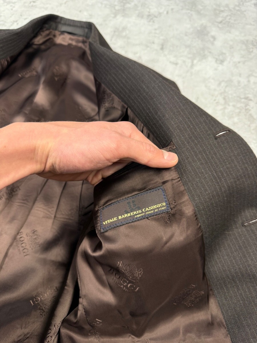 Boggi Milano Vitale Barberis Canonico Brown Suit Size 46 | eBay