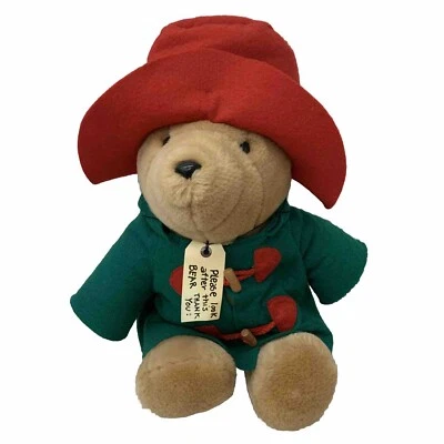 Sears Classic Paddington Bear Plush 18” Teddy Bear Red Hat Vintage Toy & Tags - Image 1 of 4