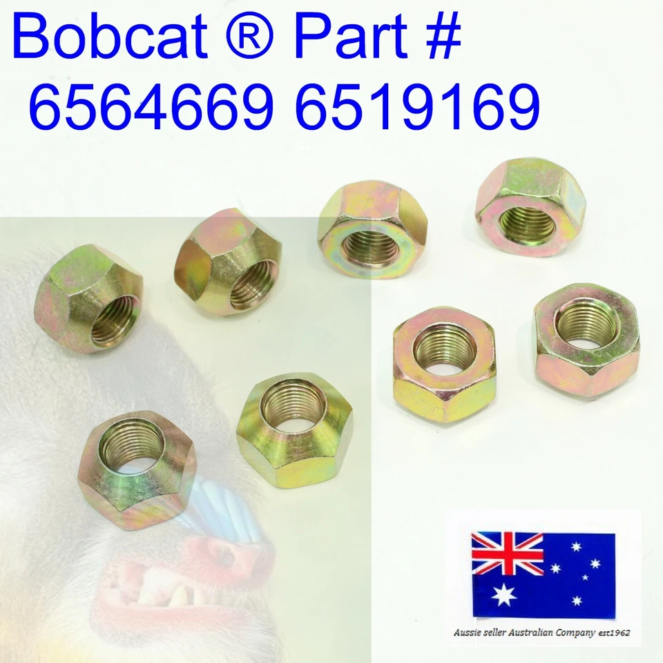 fits Bobcat 8 x Wheel Nuts Rim Stud Lug Nuts 6564669 1600 2000 2400 2410 1213 - Image 3 of 4