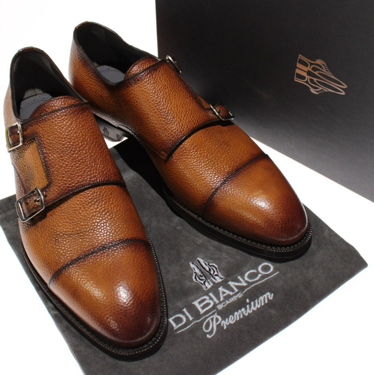 Di Bianco NWB Arezzo Double Monk Strap Dress Shoes Size 9  display picture 1