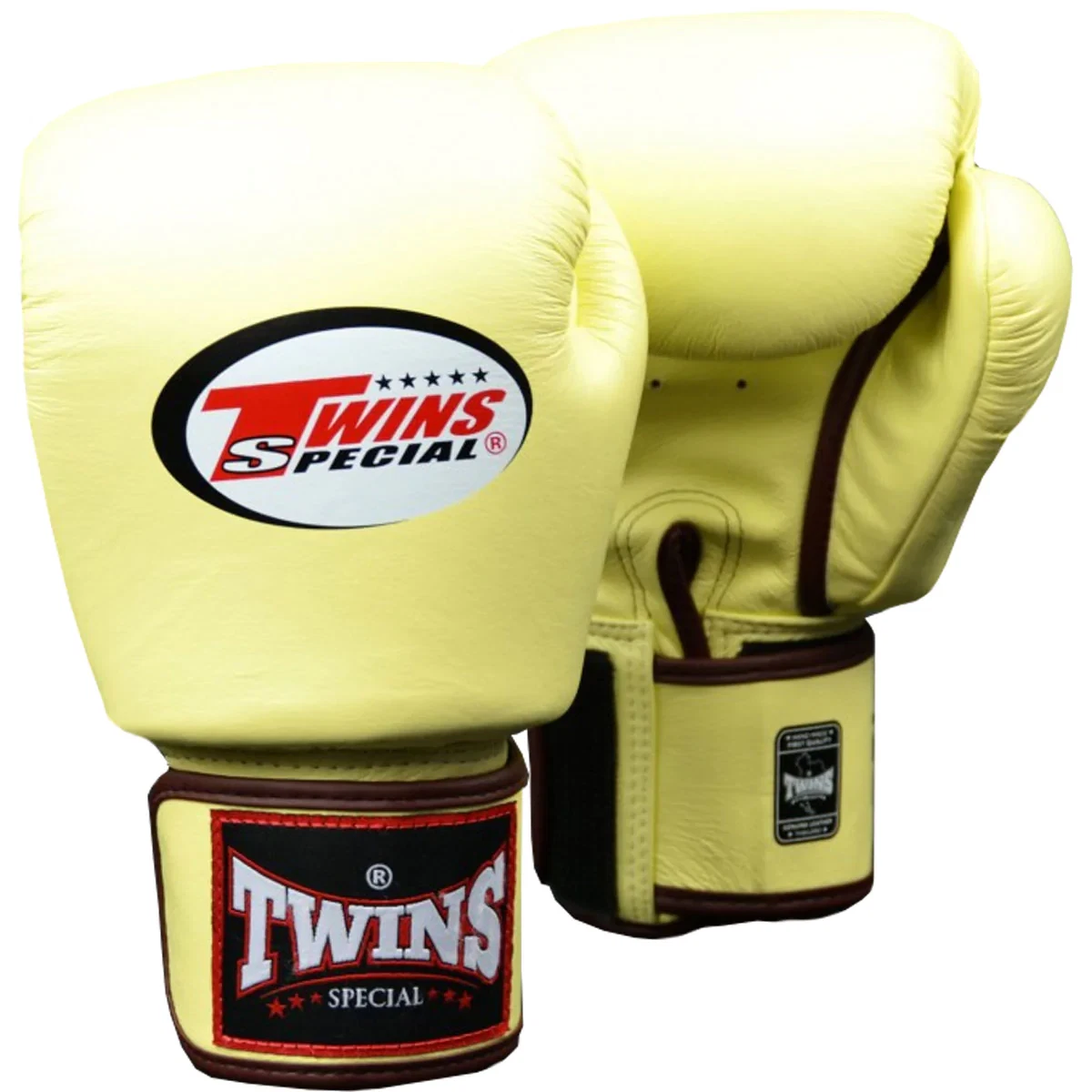 Twins BGVL3 Leather Boxing Gloves - Black, COMBATICA