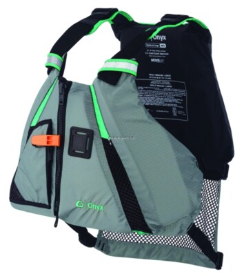 Onyx MoveVent  Life Jacket / Vest PFD, Adult XL-2X AQUA / Gray 122200-505-060-18