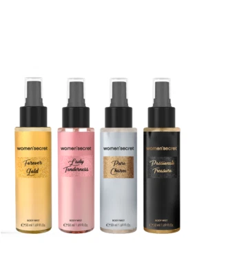 women'secret Body Mist Geschenkset Glitter Glitzer Bodyspray 4 x 50ml