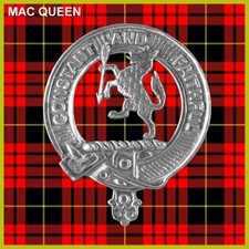 MacQueen Scottish Clan Badge, Pewter