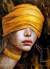 ORIGINAL ACRYLIC POP SURREALISM ART woman REALISM PORTRAIT ARTISTIC PAINTING