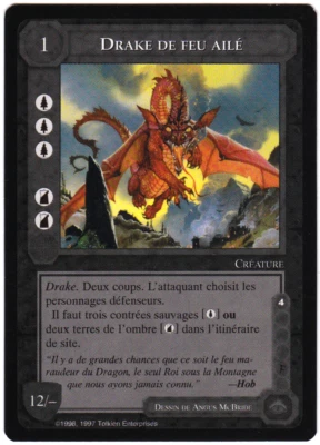 MECCG - Unco - Drake de Feu Ailé / Winged Fire-drake - The Dragons - French - Photo 1/2