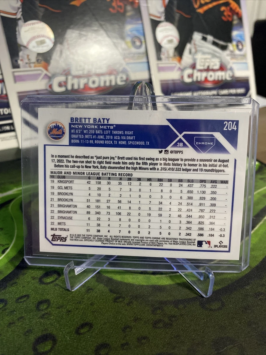2023 Topps Chrome Lets Let's Go #LGC-39 Brett Baty RC Rookie SSP Insert NY Mets