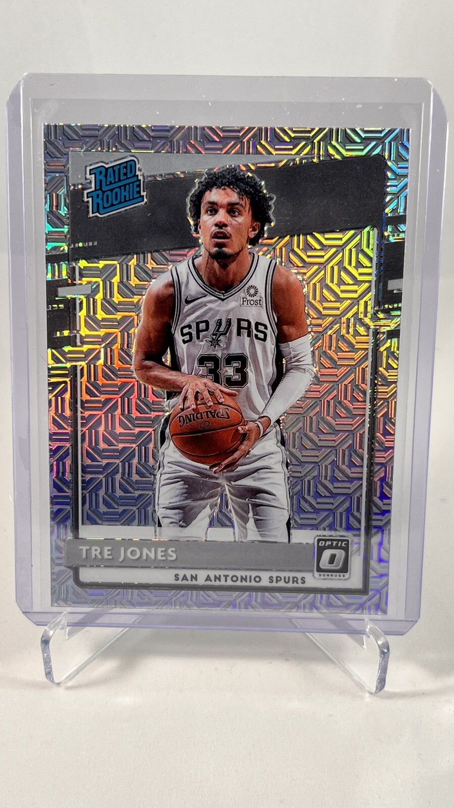 2020-21 Donruss Optic Choice Holo Prizm #188 Tre Jones RC Rated Rookie Spurs