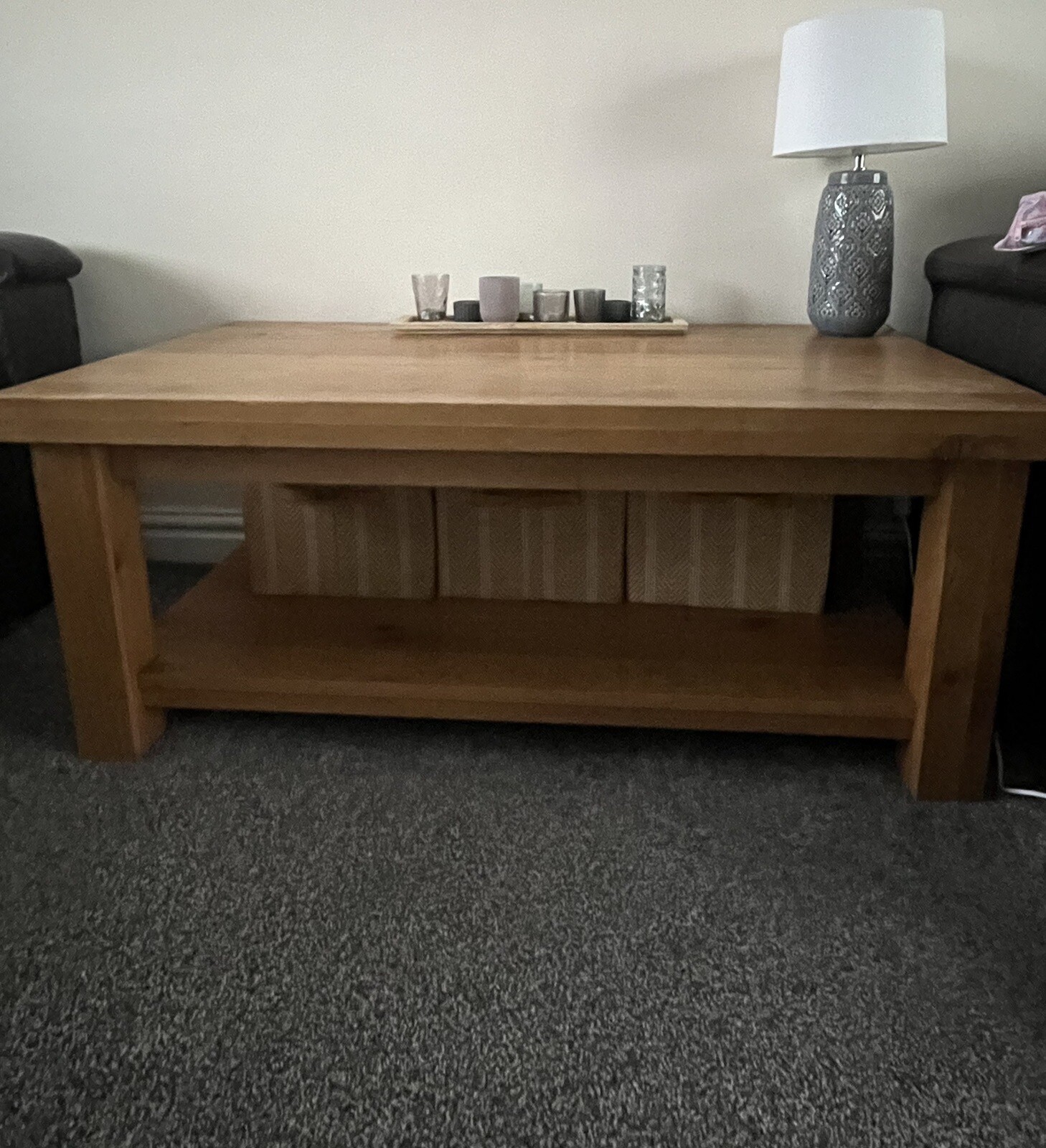 solid oak living room furniture set used eBay