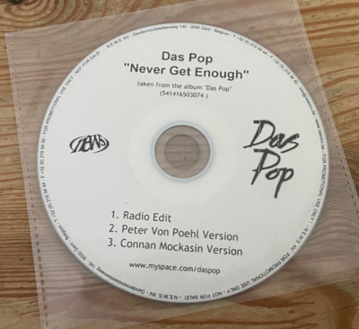 CD Indie Das Pop - Never Get Through (3 Song) Promo NEWS N.E.W.S. disc only