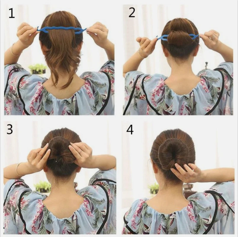 Professional Hair Styling Tools 4 Pcs Set Ponytail Bun Braids Beauty Accessories - Image 2 of 4
