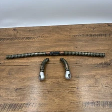 LP Composites Yellow Weave Carbon Fiber Handlebar and Bar Ends Vintage MTB USA