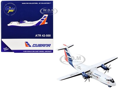 ATR 42-500 AIRCRAFT ''CUBANA AIRLINES'' 1/400 DIECAST MODEL BY GEMINIJETS GJ2221
