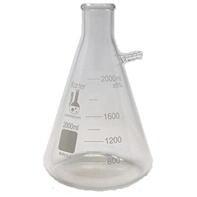 2000ml Filtering Flask Bolt Neck with Tubulation 3.3 Boro Heavy Wall (Single)