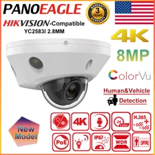 4K 8MP Hik Compatible Dual-light Full Color IR PoE Security IP Camera Mic