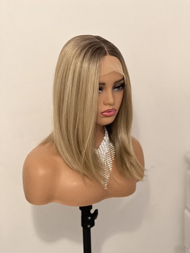 Pelucas Reino Unido encaje frente cabello sintético para mujeres y hombres renovado unidad corta 12 - Imagen 8 de 18
