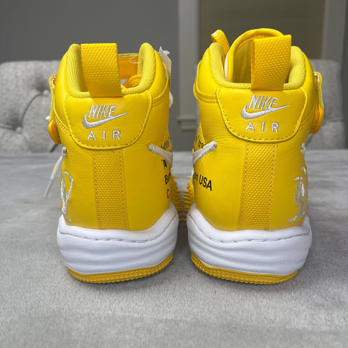 Nike Air Force 1 x Off-White Mid SP Leather 'Varsity Maize Nike Air Force 1 x Off-White Mid SP Leather 'Varsity Maize