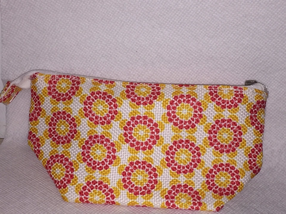 NUEVO Origins Rojo Amarillo Flores Maquillaje Floral Bolsa de Cosméticos Estuche Bolsa Foto 2 de 4
