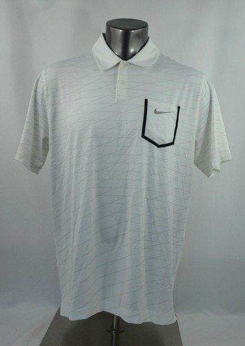Nike Golf Pocket Polo White/Grey/Black 