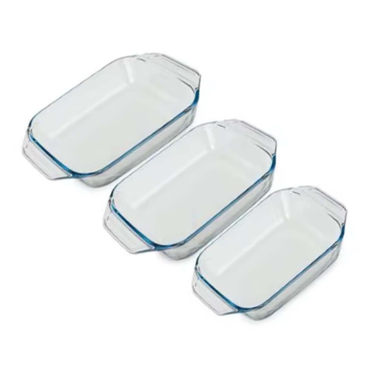 Roasting Dish 3pcs Pyrex Clear Glass Rectangle Baking Roasting