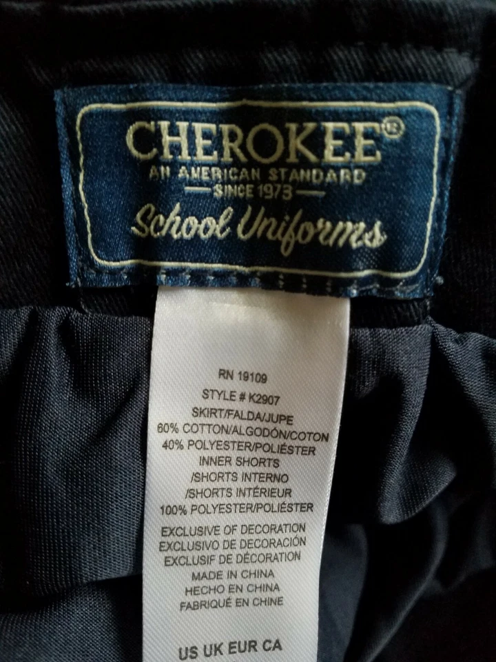 Uniforme Escolar Scooter Skort Niña 12 Azul Marino Cherokee Oculto Cómodo Falda Foto 2 de 3