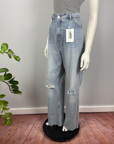 Dazie Size 16 Harley Wide Leg Ripped Denim Jeans Light Wash Women NEW $119 - Bild 7 von 16