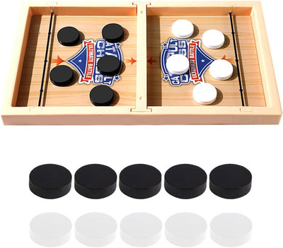 Sling Puck Spiel,Hockey brettspiel,Tischhockey,Doppelkampf Schnell Bouncing Bret