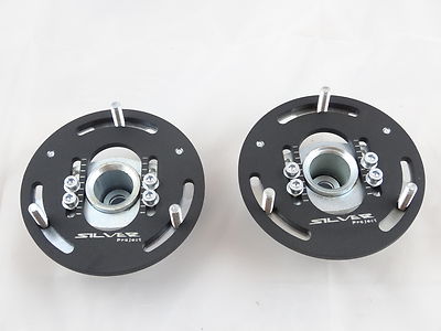 BMW E39 Stock 3D Sport Camber Plates Fit - Front Domalager Black