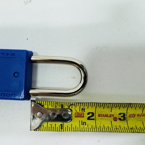 6 Pk - 410MKW417 BLUE ZENEX THERMOPLASTIC SAFETY PADLOCK, Mastered Keyed Differe - Picture 8 of 8