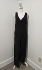 MADEWELL GRAY HEATHERED RIBBED MERINO WOOL V-NECK WIDE LEG JUMPSUIT NWT