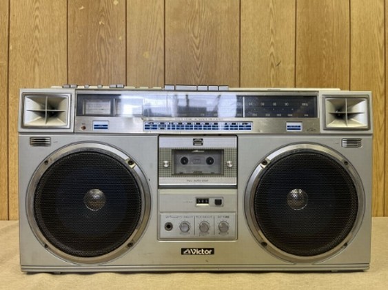 VICTOR Rc-m70 Stereo Boombox Radio Cassette Recorder Retro RARE 