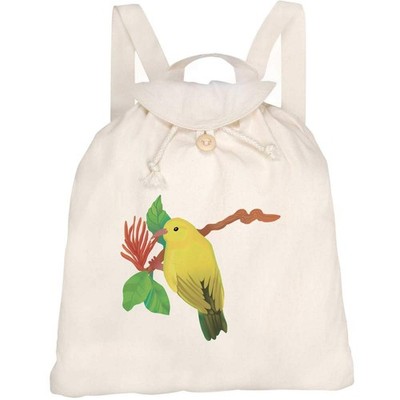 Canvas-Rucksack / Backpack 'Hawaii Amakihi Tropical Bird' (RK00036642)