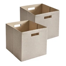 Better Homes & Gardens Fabric Cube Storage Bins (12.75" x 12.75"), 2 Pack