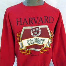 Vintage Harvard Crimson Crewneck Sweatshirt Size Large Made in the USA