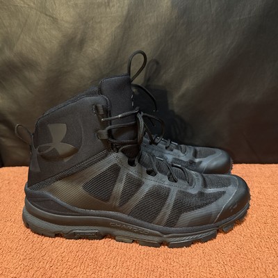 Mens Under Armour Charged Black Tactical Hiking Hi Top Shoes Sz 12 Light  Weight
