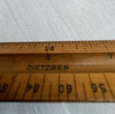 Vtg Dietzgen 1626 Wood 3-Sided Triangular 12 3/4  Drafting Ruler