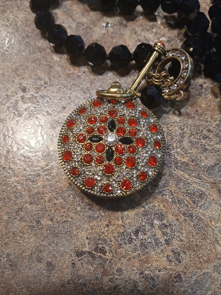 Reloj colgante collar reversible Swarovski Heidi Daus "Timing is Everything" Foto 3 de 4