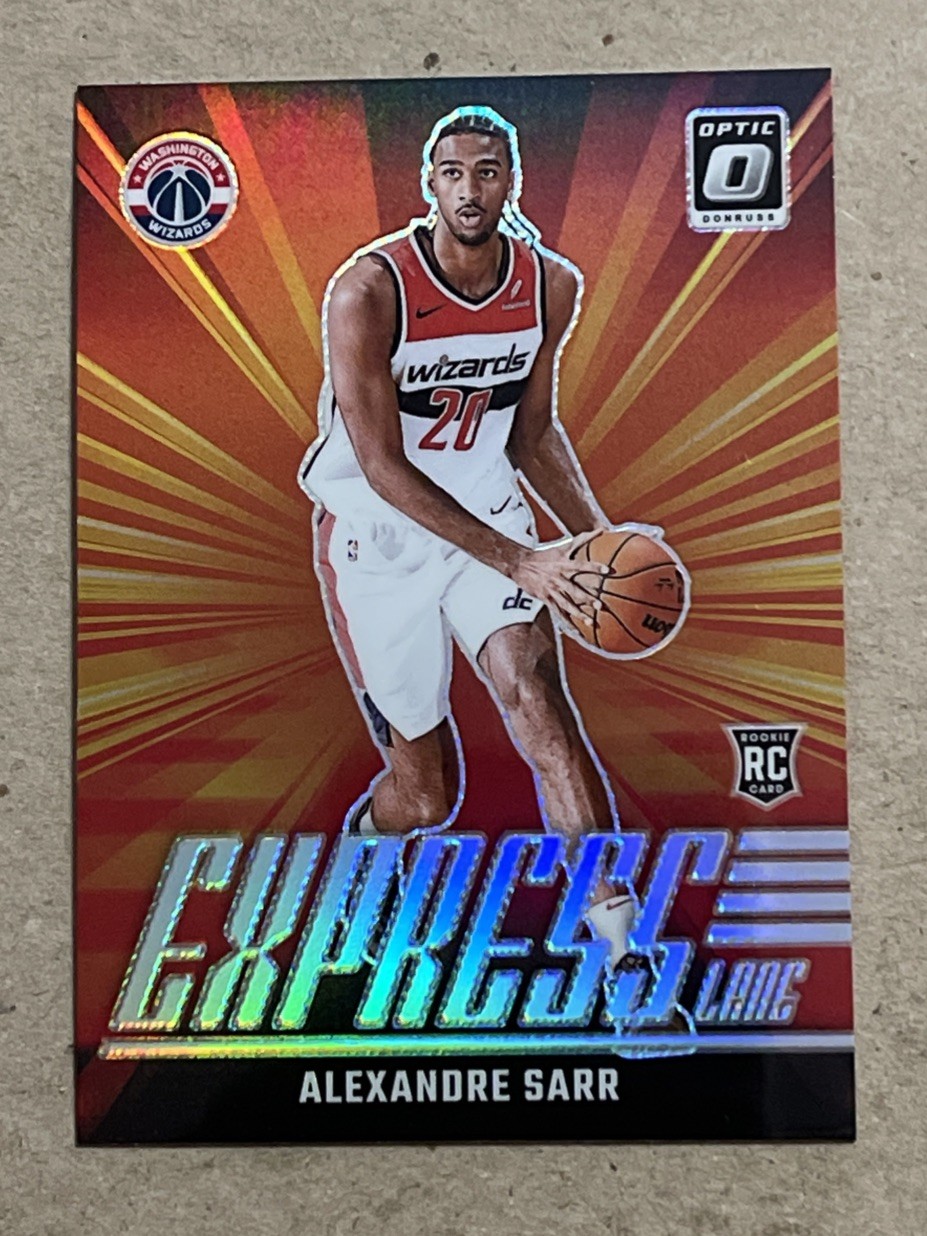 Alexandre Sarr 2024 Donruss Optic #11 Express Lane Holo Rookie Card Wizards