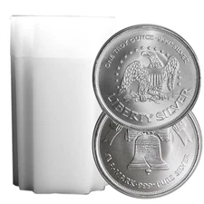 Roll of 20 - 1 Troy oz A-Mark .999 Fine Silver Round Full Roll