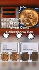 14 Pc. DELUXE Lincoln Wheat Cent Collection w/ BOX 1916-1958 Raw & NGC Slab MIX