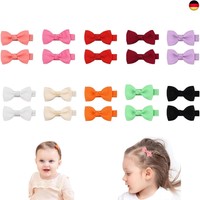 20 StüCk Schleife Haarspangen MäDchen, Bunte Haarclips, Baby Haarspangen, H
