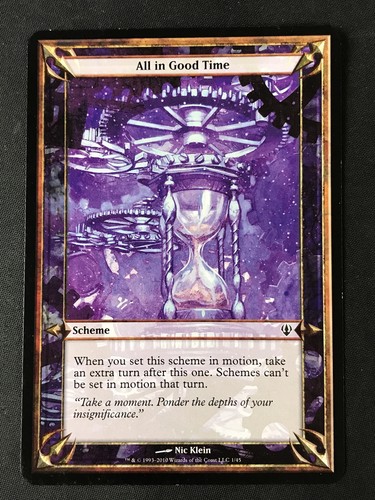 MTG Archenemy #1 All in Good Time (Oversize) 3.5x5" MP - Picture 1 of 2