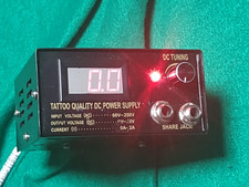 Tattoo Machine LCD Digital DC Power Supply 0-20V 1A Dual Liner Shader