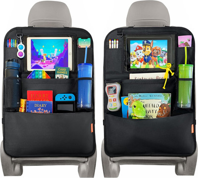 2Pack Car Seat Organiser Back Seat Organiser For Kids & Car Seat Back Protector 
