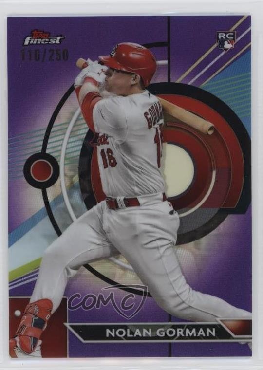 2023 Topps Finest Purple Refractor 110/250 Nolan Gorman #92 s5j