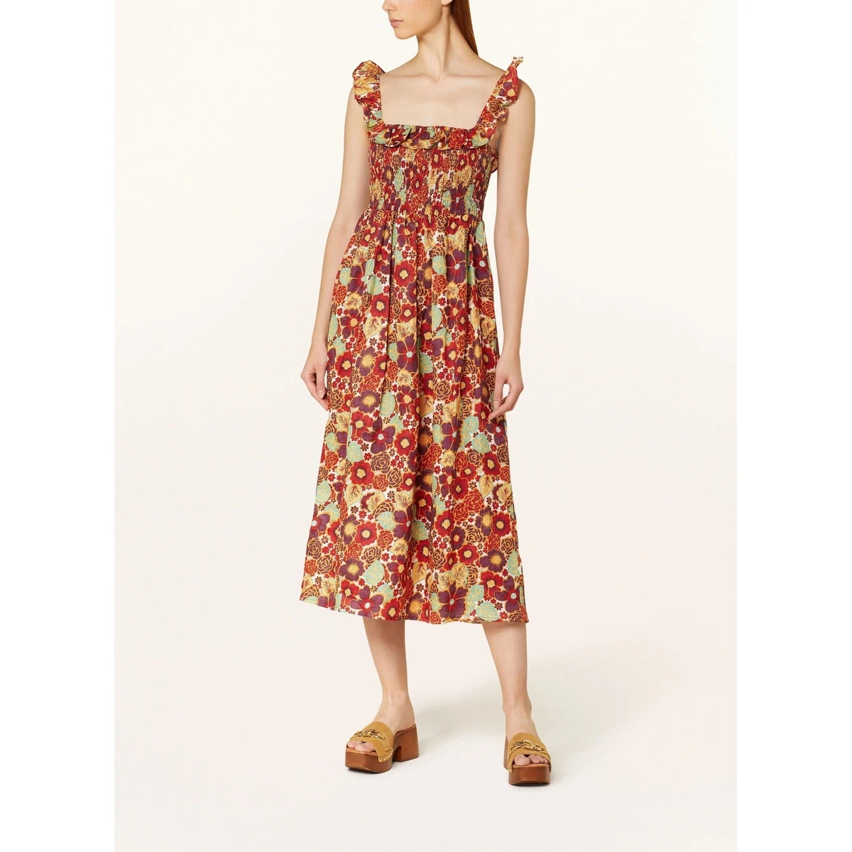 strapless open back dress Mela Mini Dress Hazy Rose Deep Red